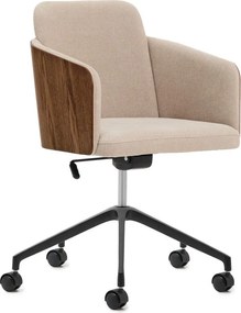 Hnedá čalúnená kancelárska stolička Madai – Kave Home