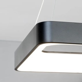 Brilagi - Závesný stmievateľný LED luster na lanku FALCON II LED/80W/230V 40x40 cm čierna + diaľkové ovládanie