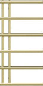 Mexen Jukon, vykurovacie teleso 988 x 500 mm, 364 W, zlatá lesklá, W116-0988-500-00-50
