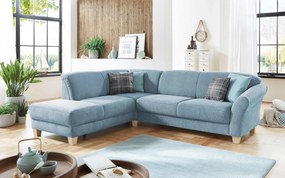 XXXLutz ROHOVÁ SEDAČKA, textil, svetlomodrá Sit & More - Sedačky - 000144005310