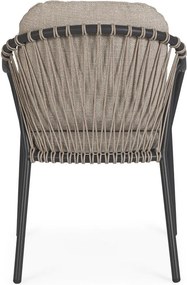 Svetlohnedá kovová záhradná stolička Edvige – Bizzotto