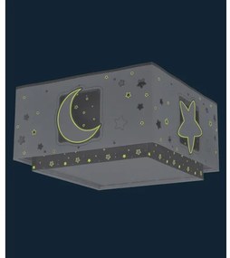 Dalber 63236E - Detské stropné svietidlo MOONLIGHT 2xE27/60W/230V šedá