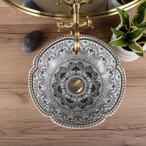 Rea Asanti, umývadlo na dosku 420x420x150 mm, viacfarebné, REA-U7506