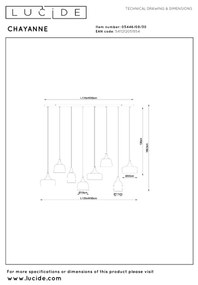 Lucide 05446/08/30 - Luster na lane CHAYANNE 8xE14/10W/230V