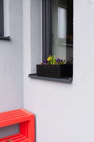 Drevený truhlík s plastovou vložkou - čierny Rozměry (cm): 44 x 20, v. 14