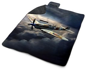 Sablio Plážová deka Stíhačka Spitfire: 200x140 cm