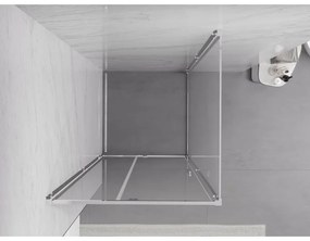 Mexen Exo, sprchovací kút s krídlovými dverami 95 x 95 cm, 6mm číre sklo, chrómový profil, 819-095-095-01-00