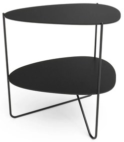 Čierny kovový konferenčný stolík 37x44 cm Curve Double Bull – LIND DNA