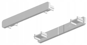 Dekorstudio Stropná hliníková dvojitá koľajnica Small PLUS Dĺžka: 220cm, Typ príslušenstva: Bežce so štipcami