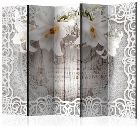 Artgeist Paraván - Lilies and Quilted Background [Room Dividers]