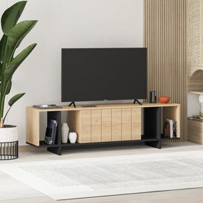 TV stolek Houseland Zitano dub přírodní/černý