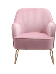 Růžové zamatové kresielko Firenze pink