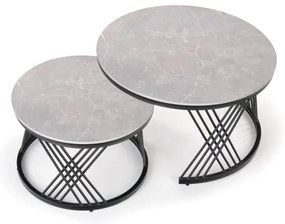 Sada 2x konferenčných stolíkov ELEGRA sivé