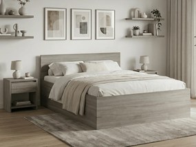 Posteľ SOFIA 180 x 200 cm, dub hľuzovka Rošt: Bez roštu, Matrac: Matrac DELUXE 10 cm