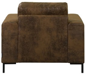 Hnedé kreslo z imitácie kože Lofty Lilly – Miuform