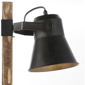 Stolová lampa DECCA kov,drevo/čierna 1xE27