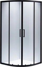 BPS-koupelny Štvrťkruhový sprchový kút HYD-RK01B 90x90 čierna/transparent - bez vaničky