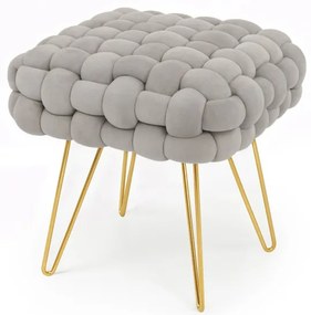 Taburetka DOTTY svetlosivá