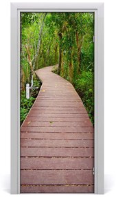 Fototapeta samolepiace dvere chodník džungle 75x205 cm