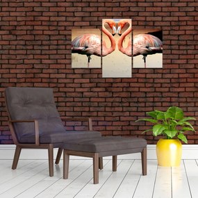 Obraz - dva plameniaky (90x60 cm)