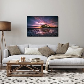 Obraz pláže pri západe slnka (90x60 cm)