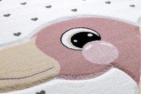 Dywany Łuszczów Detský kusový koberec Petit Flamingos hearts cream - 180x270 cm