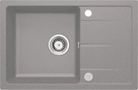 Deante Leda drez granitový 670x440x164 mm, 1-komorový, šedá metalíza, DEA-ZRD_S113