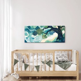 Obraz – Zelená koruna stromu života (120x50 cm)