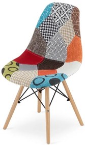 Jedálenské stoličky PATCHWORK Alex 4 ks - škandinávsky štýl