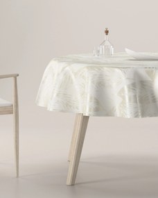 Obrus okrúhly farba produktu zelená látka lesklá, zapletaná, vzorované