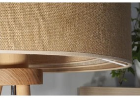 Duolla - Stolná lampa YUTE TRIO 1xE27/15W/230V pr. 25 cm hnedá/šedá/béžová