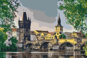 Gario Maľovanie podľa čísel Karlov most Rozmery: 60 x 40 cm, Rámovanie: S vnútorným rámom