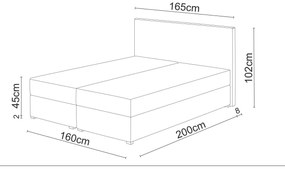 Manželská posteľ Boxspring 180 cm Fade 4 (čierna) (s matracom a úložným priestorom). Vlastná spoľahlivá doprava až k Vám domov. 1046525