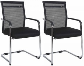 Set 2 kresiel pre návštevníkov Denny - chróm