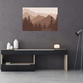 Obraz - Hnedé pohorie N⁰2 (90x60 cm)