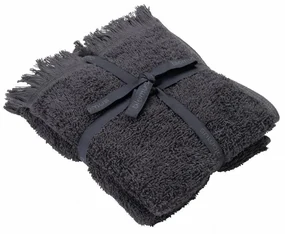 Tmavosivé bavlnené uteráky v súprave 2 ks 30x50 cm FRINO - Blomus