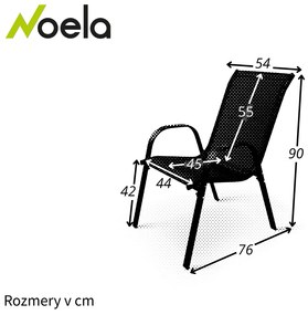 Noela Záhradná kovová stolička Ramada