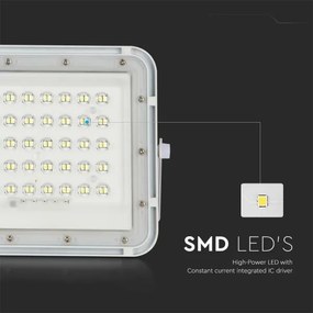 LED Vonkajší solárny reflektor LED/10W/3,2V IP65 6400K biela + DO