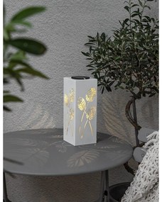 Biela solárna LED svetelná dekorácia z kovu Star Trading Albaleaf