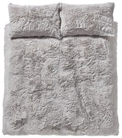 Svetlosivé mikroplyšové obliečky Catherine Lansfield Cuddly, 135 x 200 cm