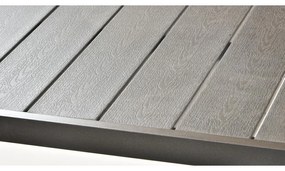 TEXIM Záhradná jedálenská zostava - stôl VIKING XL + 6x stolička RAMADA, hliník + umelé drevo / oceľ + textil