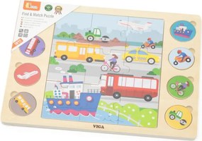 Puzzle súprava Viga 44742 - dopravné prostriedky