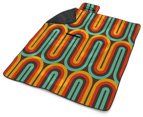 Sablio Plážová deka Retro vlny: 200x140 cm
