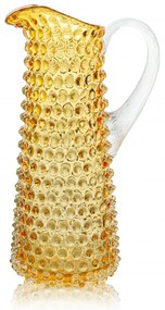 Kónický džbán, Jílek Glassworks, HOBNAIL, Podj. amber, 1 l