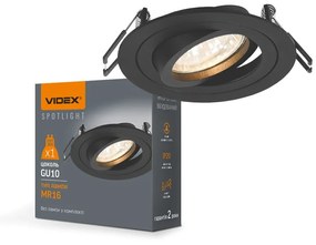 Otočné kruhové bodové LED svietidlo – čierne | VIDEX