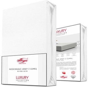 JERSEY PRESTIERADLO 180X200 CM, VÝŠKA 25 CM BIELE