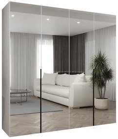 Skriňa Alicante III 200 biela/čierna