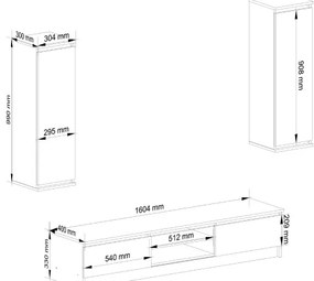 Obývacia zostava CLP biela