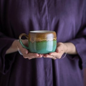 Bloomingville Hrnček Sheen Green 400 ml