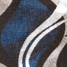 DY OTTO 01 Sivý a tyrkysový koberec Rozmer: 80x150 cm